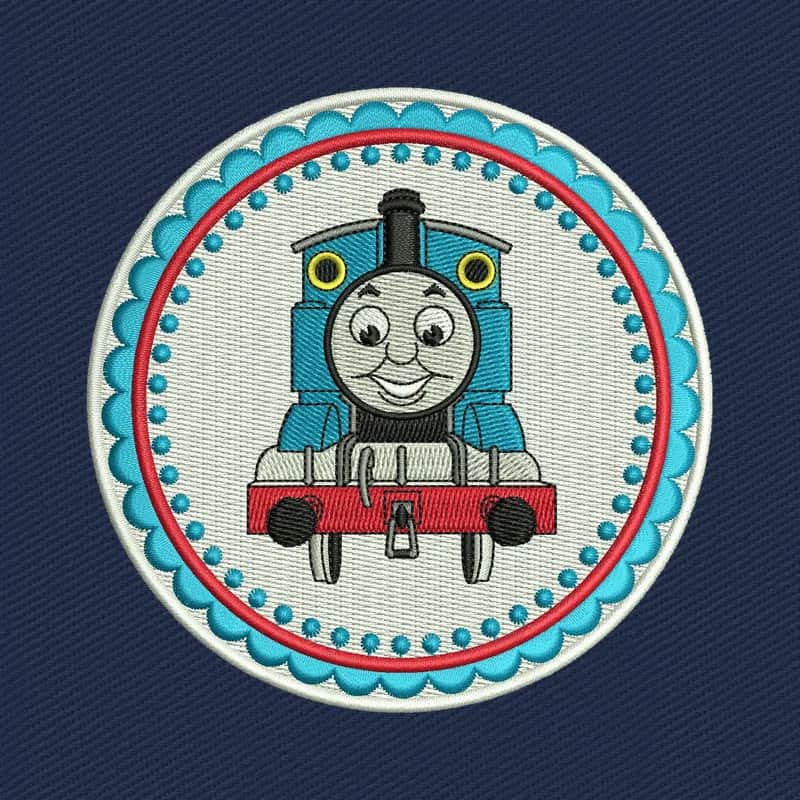 Thomas the Tank Engine Round Badge 4 Embroidery Design