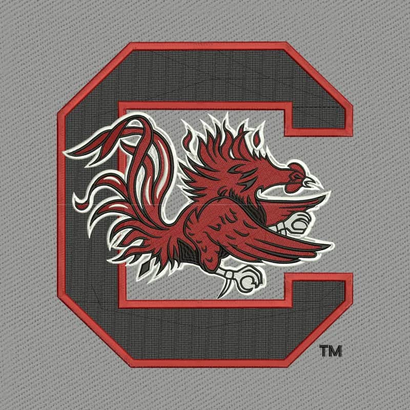South Carolina Gamecocks Block C Logo 2 Embroidery Design