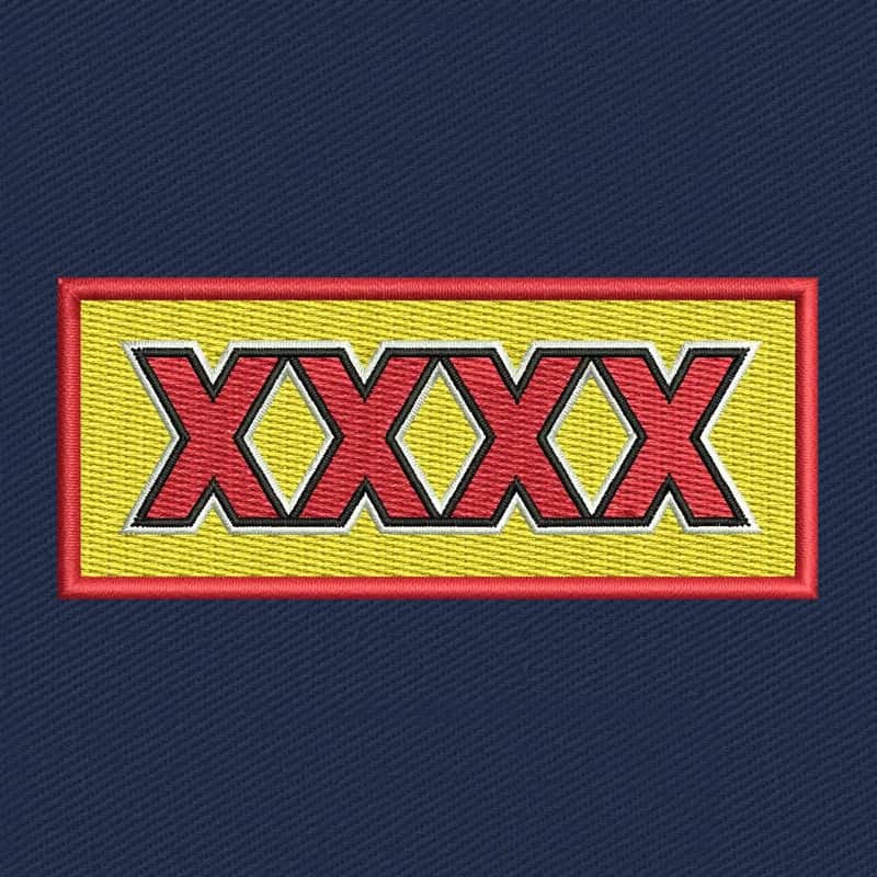 XXXX Gold Lager Wordmark Logo 2 Embroidery Design