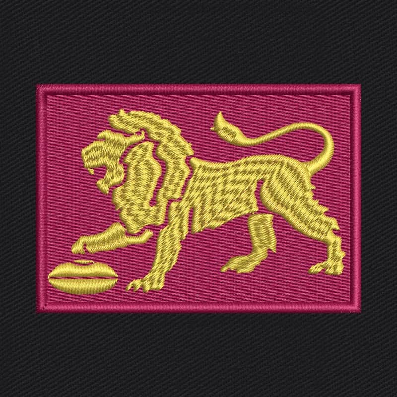 Brisbane Lions Lion and Ball Logo 3 Embroidery Design