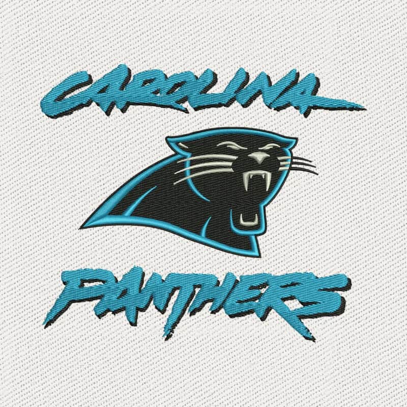 Carolina Panthers Wordmark Logo 3 Embroidery Design