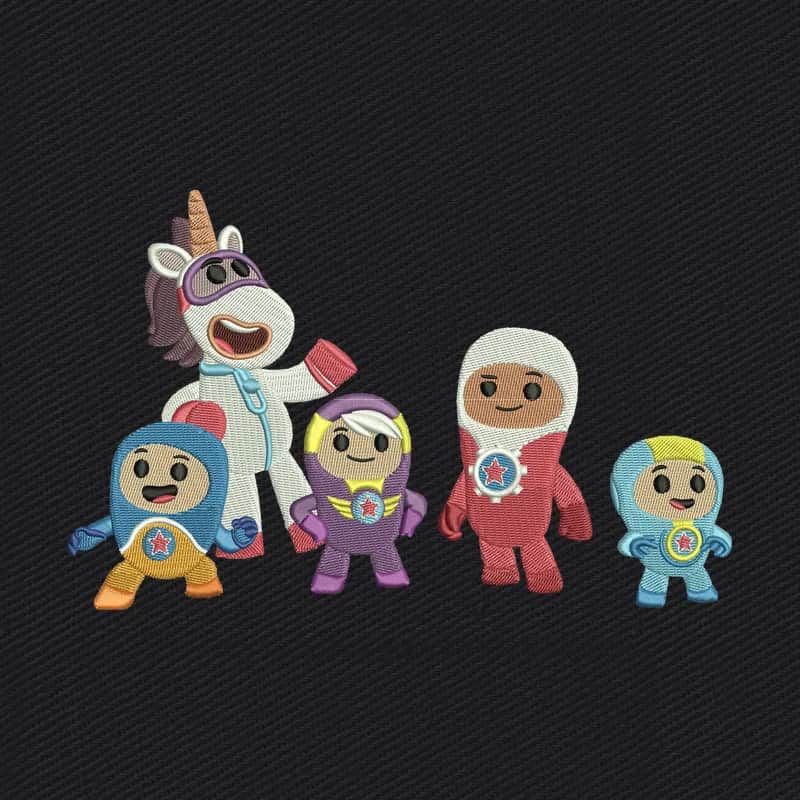 Go Jetters Characters Embroidery Design