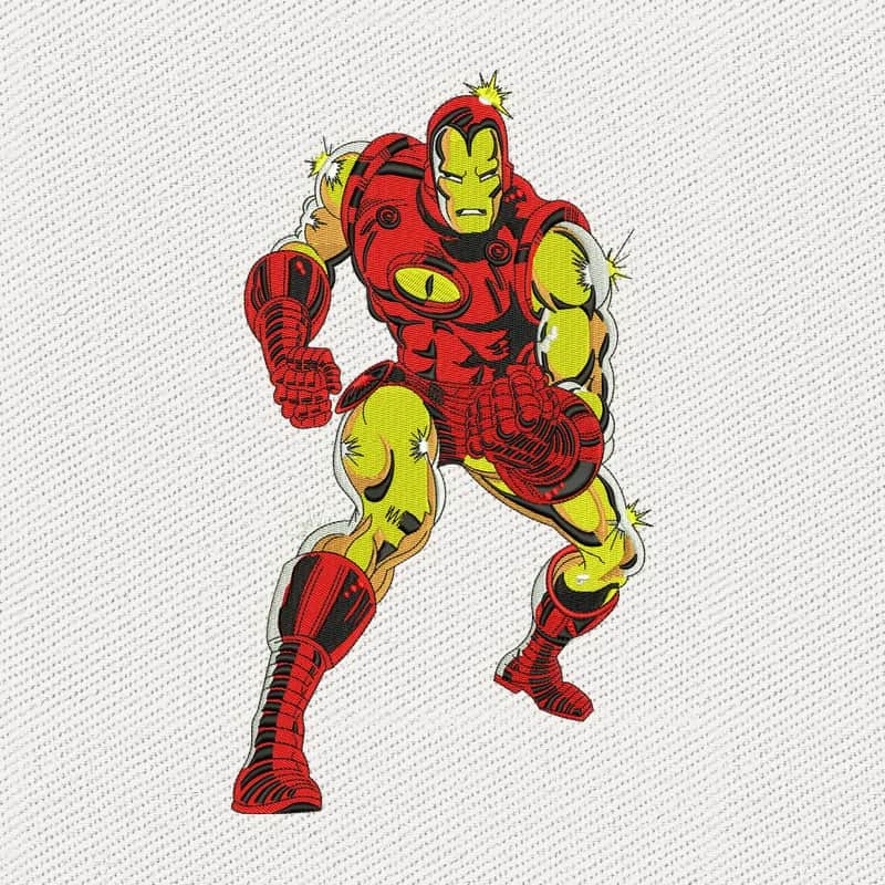 Iron Man Embroidery Design