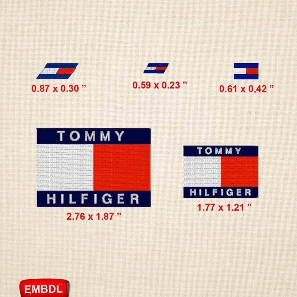 Tommy Hilfiger Logo Pack | 5 Embroidery Designs