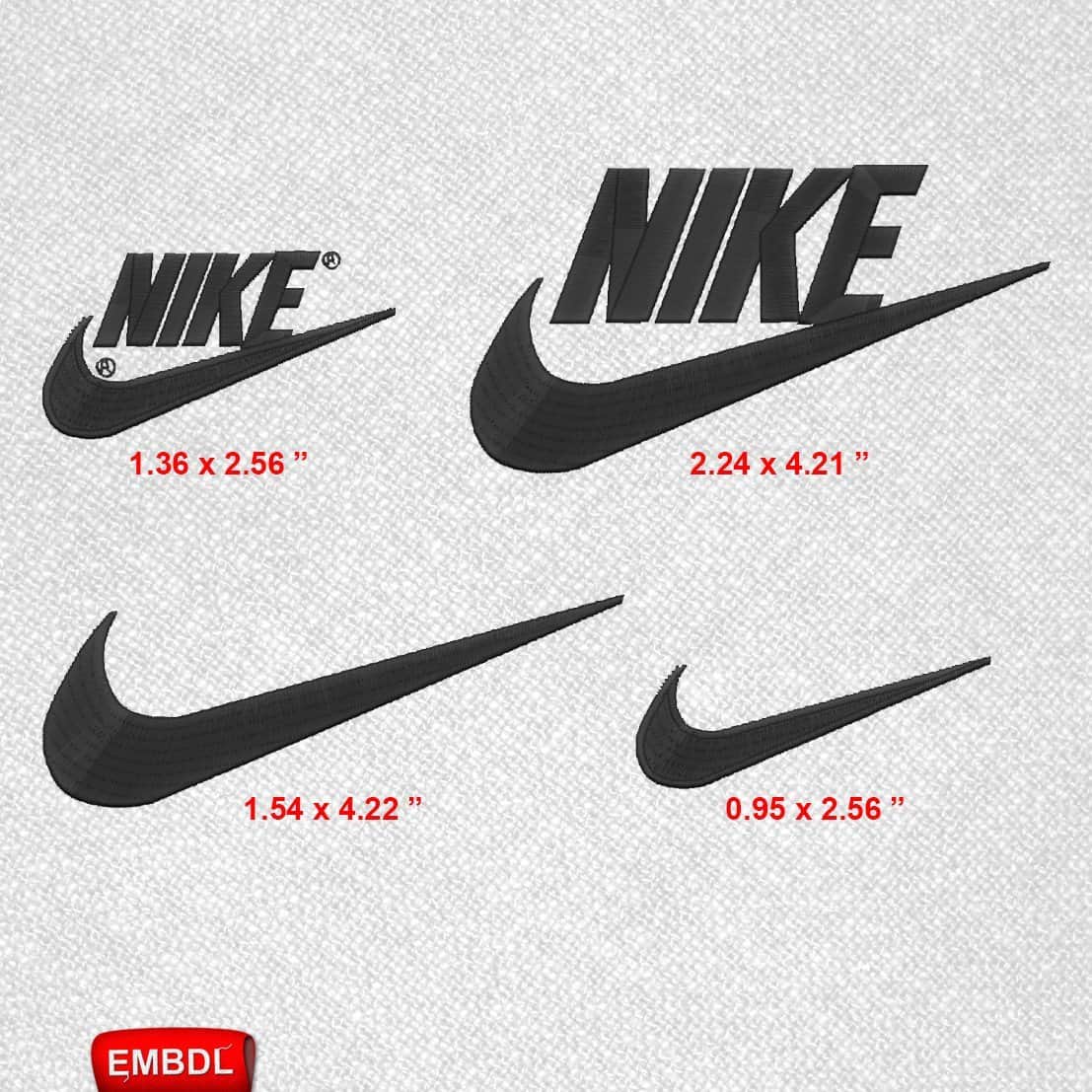 Nike Swoosh Logo Pack – 4 Embroidery Designs